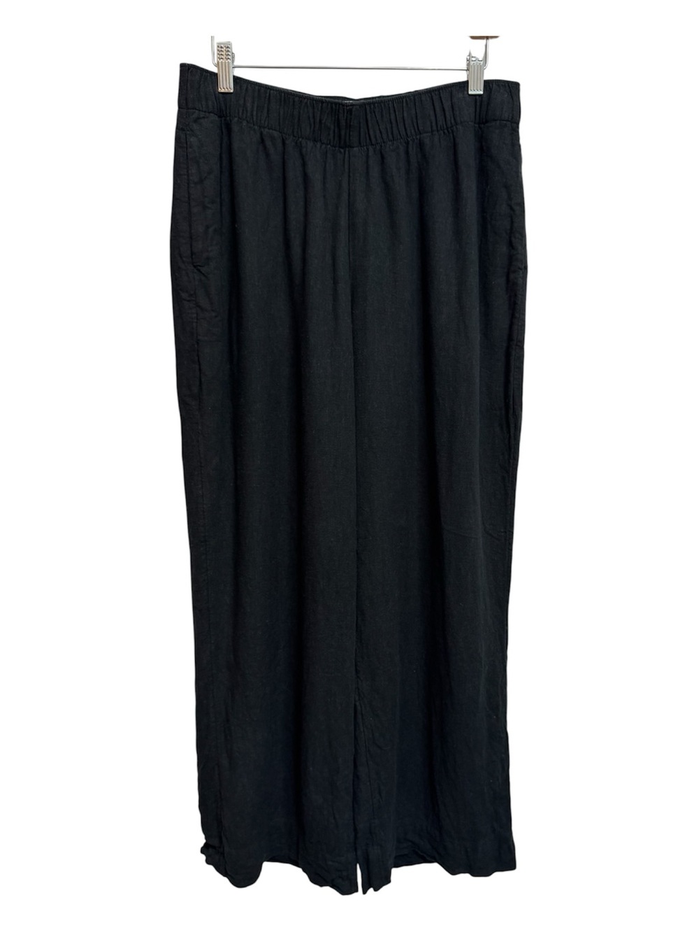 Abercrombie & Fitch Wide Leg High Rise Linen Blend Pull On Pants Women's Large